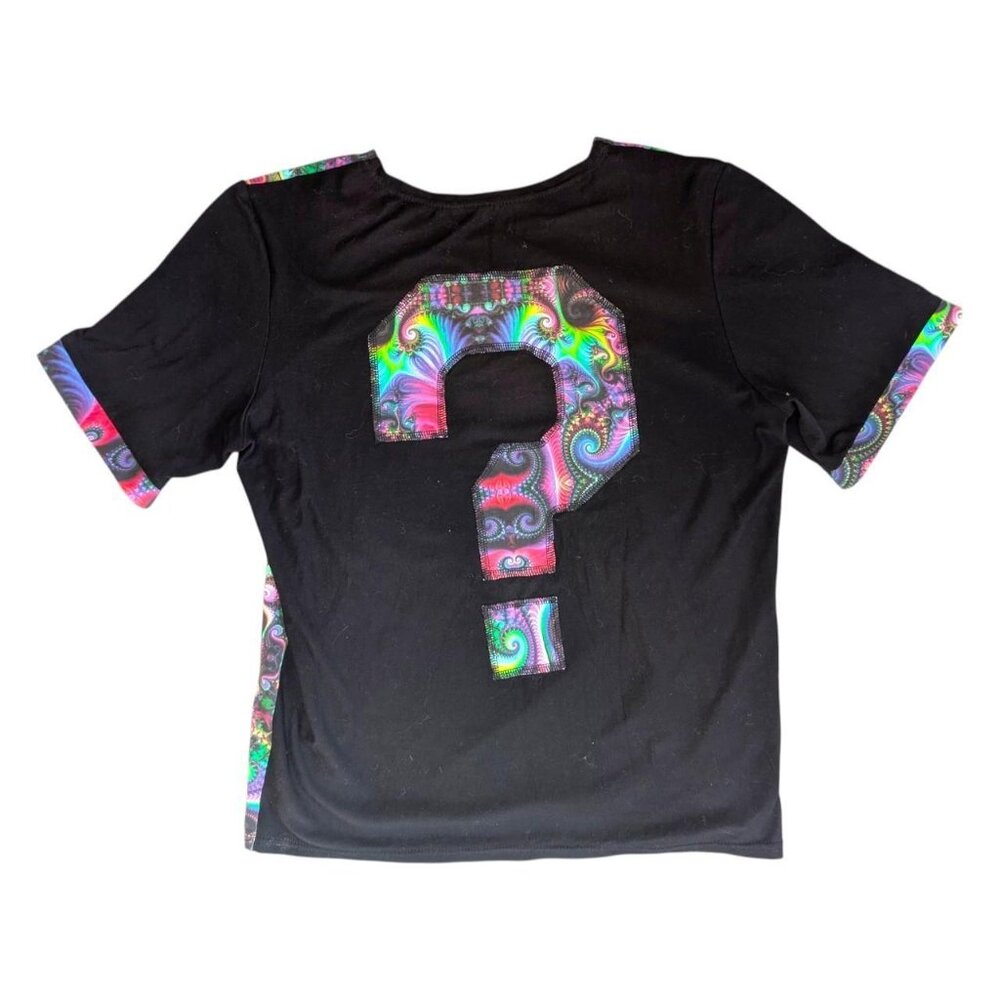 Terafractal Quantum Rainbow Tipper Patchwork Fractal Tee Size Large - Picture 2 of 3